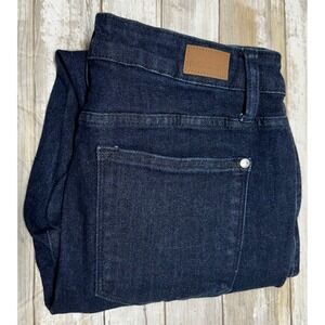 Judy Blue Los Angeles Frayed Hem Dark Wash Denim Jeans Womens‎ Size 13/31 EUC